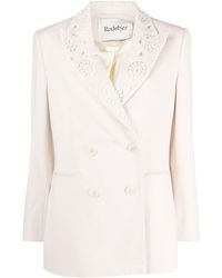 Rodebjer - Double-breasted Crochet Blazer - Lyst