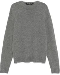 Palm Angels - Pullover Mit Abgerundetem Logo - Lyst