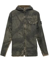Stone Island - 1200038 Laser Forest Camo Crinkle Reps-Tc Overshirt - Lyst