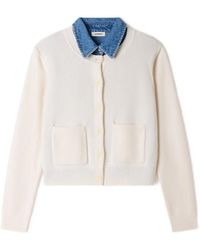 Sandro - Vest Met Denim Kraag - Lyst