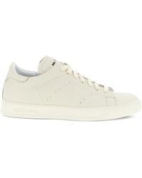 Kiton - Stitching Leather Sneakers - Lyst