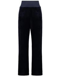 Alberta Ferretti - Velvet-Effect Straight-Leg Trousers - Lyst