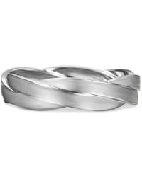 David Yurman - Zilveren Dy Helios Ring (6Mm) - Lyst