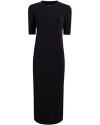 Another Tomorrow - Elbow-Sleeve Midi Dress - Lyst