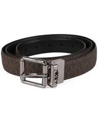 Michael Kors - Monogram-Print Buckle Belt - Lyst