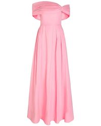 Rebecca Vallance - Dianthe Off-Shoulder Pleated Maxi Gown - Lyst