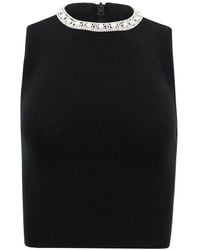 Alice + Olivia - Amity Pearl-Embellished Top - Lyst