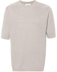 Lardini - Ribbed Linen-blend T-shirt - Lyst