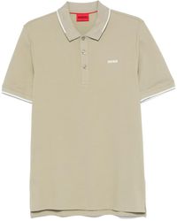HUGO - Polo Con Logo Ricamato - Lyst