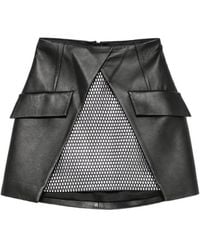 MITILIANE COUTURE - Stud-Embellished Paneled Mini Skirt - Lyst