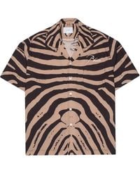 Rhude - Camicia A Maniche Corte Con Stampa Zebrata - Lyst