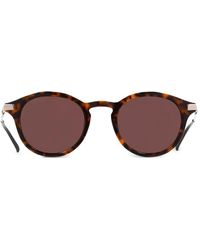 Gucci - Round-Frame Metal-Detail Sunglasses - Lyst