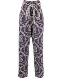 Etro - Tapered Trousers With Print - Lyst