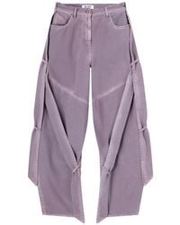 The Attico - Knotted Button-Fastening Trousers - Lyst