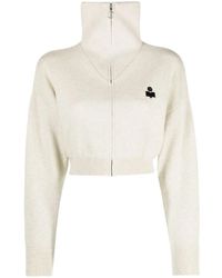 Isabel Marant - Oxane Logo-Embroidered Cardigan - Lyst