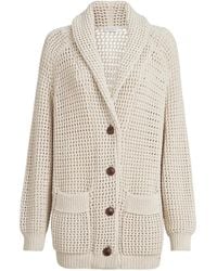 Brunello Cucinelli - Vest Met Katoenen Veren En Garen - Lyst