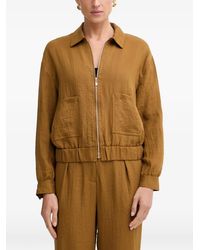 Morgan - Zip-Up Elasticated-Hem Bomber Jacket - Lyst