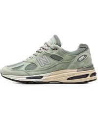 New Balance - 991V2 Panelled Sneakers - Lyst