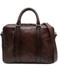 Officine Creative - Zip-up Leather Briefcase - Lyst