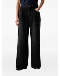 ELEH - Jeans Met Wijde Pijpen En Vervaagd Effect - Lyst