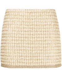 Miu Miu - Minifalda de tweed con lentejuelas - Lyst