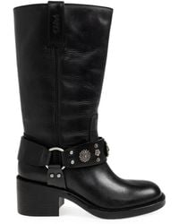 Chloé - Dakota Leather Biker Boots - Lyst