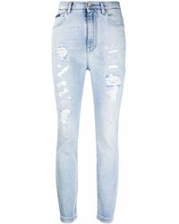 Dolce & Gabbana - Grace Distressed Skinny Jeans - Lyst