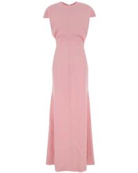 Jil Sander - Vestido Largo Con Abertura - Lyst