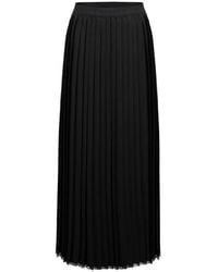 Twinset - Long Knit And Pleated Crêpe Dress - Lyst