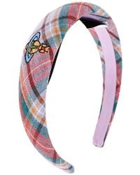 Vivienne Westwood - Embroidered Plaid Headband - Lyst
