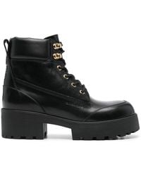 Givenchy - Trekker Leather Combat Boots - Lyst