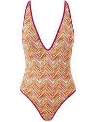 Missoni - Zigzag-Print Swimsuit - Lyst
