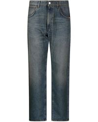 AMISH - Cotton Straight Jeans - Lyst