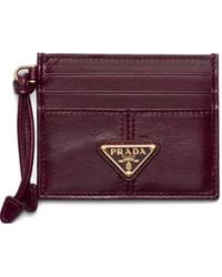 Prada - Leather Logo Card Holder - Lyst