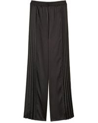 Twinset - Wide Leg Trousers With Pleated Inserts - Lyst