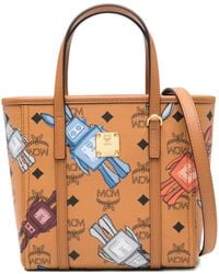 MCM - Mini Toni Robot-Motif Tote Bag - Lyst