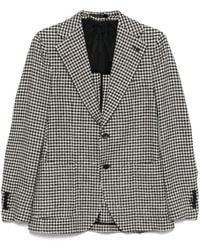 Tagliatore - Gingham Check-Pattern Blazer - Lyst
