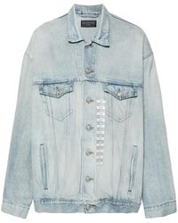 Balenciaga - Sticker Dneim Jacket - Lyst