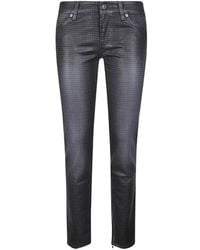 7 For All Mankind - Park Slope Houndstooth-Pattern Zipped-Cuffs Trousers - Lyst