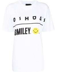 Mujer Ropa de Camisetas y tops de Camisetas Pantalones de chándal con smiley estampado Joshua Sanders de Algodón de color Morado 