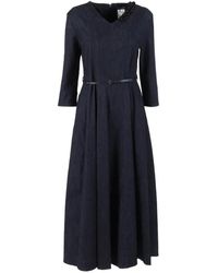Max Mara - Robe Ornée De Perles Abito Vela À Col V - Lyst