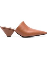 Fabiana Filippi - Pointed 55Mm Leather Mules - Lyst