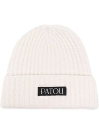 Patou - Logo-patch Ribbed Beanie - Lyst