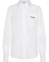 Brunello Cucinelli - Stretch-Cotton Shirt - Lyst