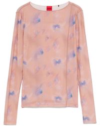 HUGO - Butterfly-Print Top - Lyst