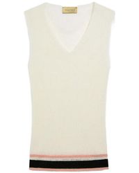 Momoní - Ella Ribbed V-Neck Top - Lyst