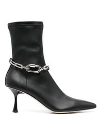 STUDIO AMELIA - 70mm Chain-link Pointed-toe Boots - Lyst