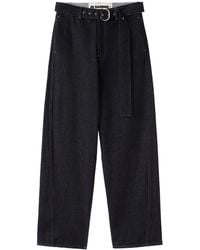 Jil Sander - Belted Mid-Rise Wide-Leg Jeans - Lyst
