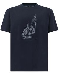 Paul & Shark - Graphic Print Structured T-Shirt - Lyst