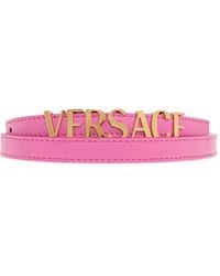 Versace - Logo-Lettering Belt - Lyst